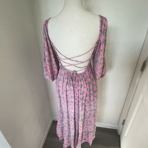 Urban Outfitters Floral Open Back Maxi Dress